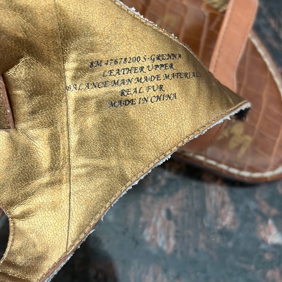 Sam Eldelman Nude Leopard Grenna Gladiator Flat Sandal Size 8 - Picture 3 of 17